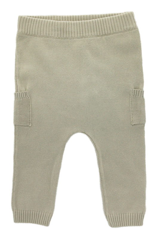 Organic Cotton Side Pocket Sweater Pants 'Stone'