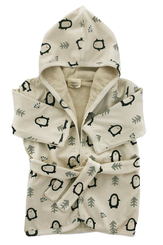 Organic Cotton 'Penguin' Bath Robe