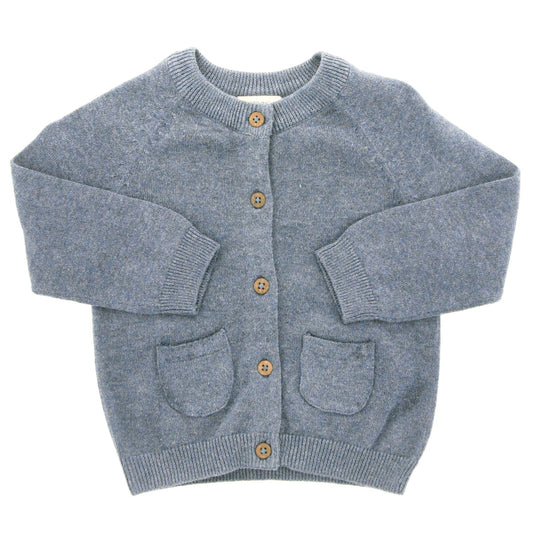 Organic Cotton Button Cardigan 'Indigo'