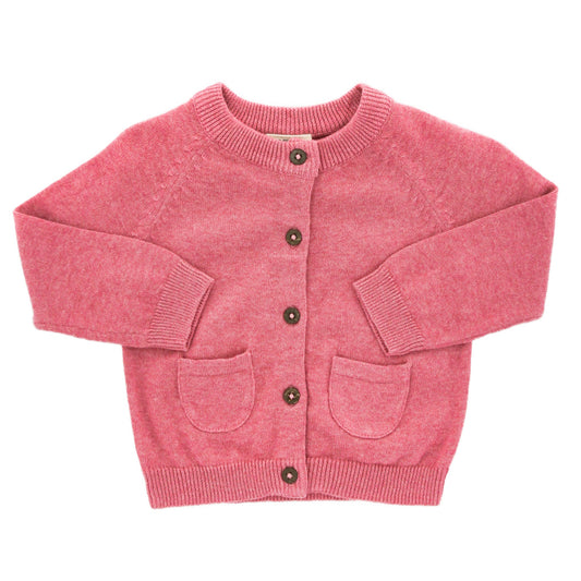 Organic Cotton Button Cardigan 'Rose'