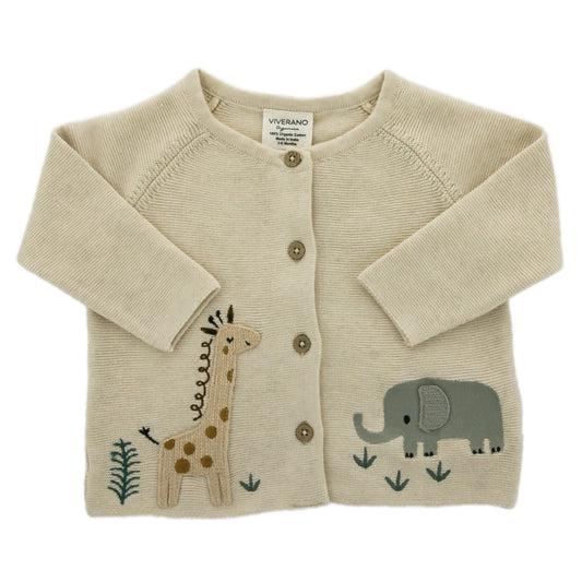 Organic Cotton 'Animal Safari' Cardigan