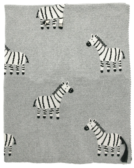 Organic Cotton 'Zebra' Blanket