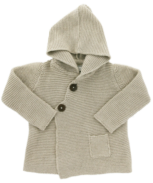 Organic Cotton Button Jacket 'Oatmeal Heather'