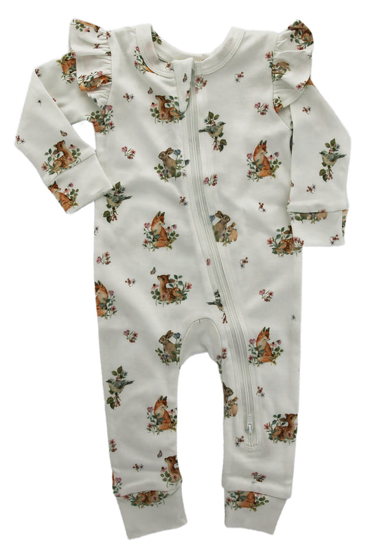 Organic Cotton 'Vintage Meadow' Romper