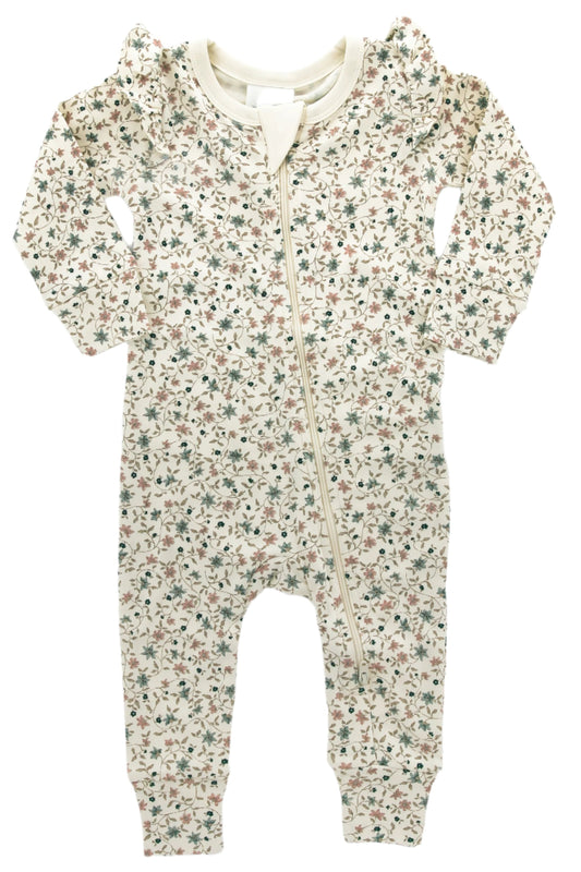 Organic Cotton 'Winter Floral' Romper