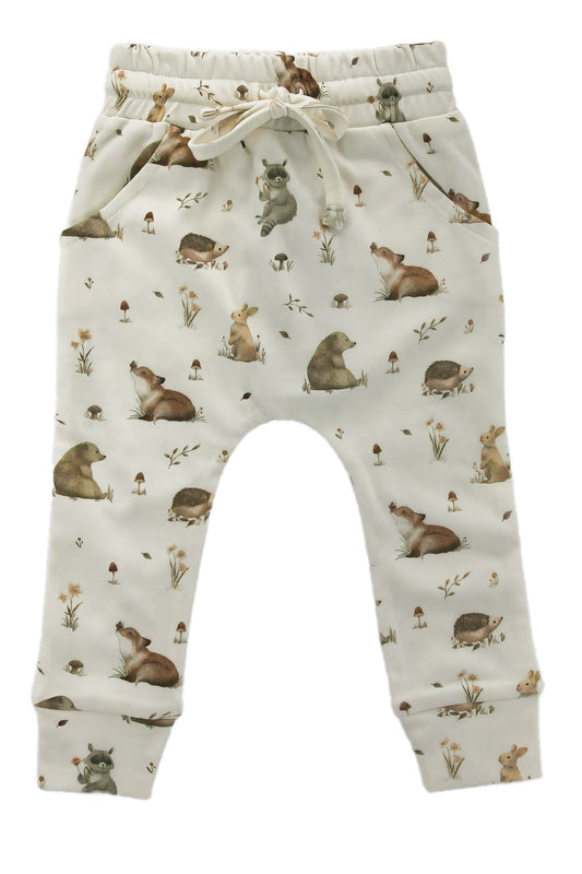 Organic Cotton 'Forest Friends' Harem Pants