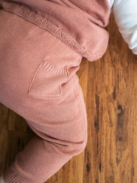 Organic Cotton Sweater Knit Pants 'Apple Spice'