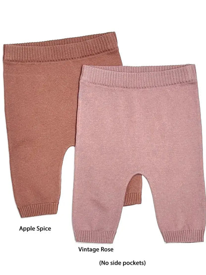 Organic Cotton Sweater Knit Pants 'Apple Spice'