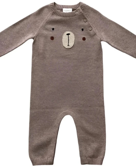 Organic Cotton 'Brown Bear' Jumpsuit