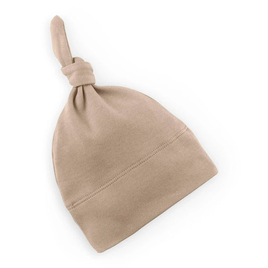 Organic Cotton Knotted Baby Hat 'Clay'