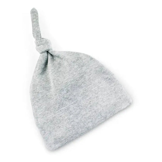 Organic Cotton Knotted Baby Hat 'Heather Grey'