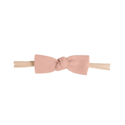 Organic Cotton Bow Headband 'Blush'