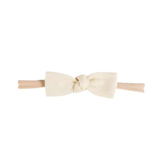 Organic Cotton Bow Headband 'Natural'