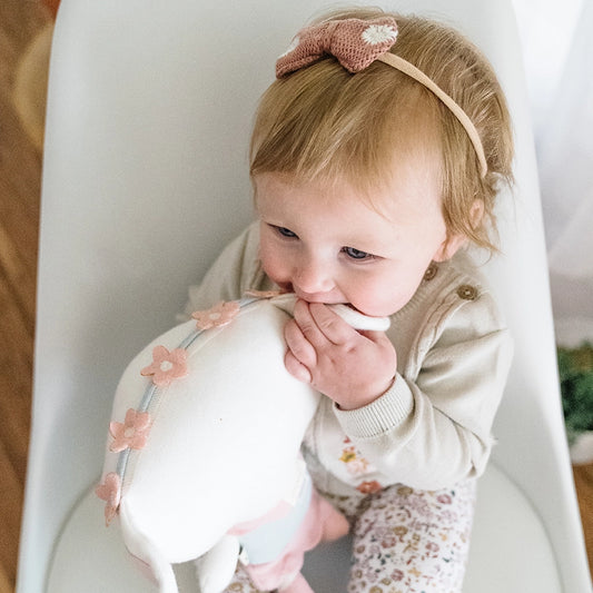 Organic Cotton Bow Headband 'Apple Spice'