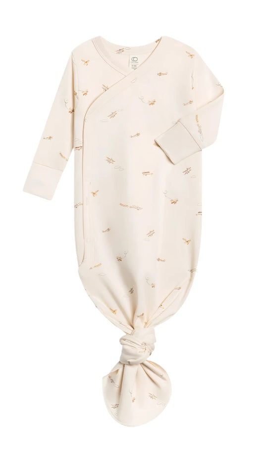 Organic Cotton Kimono Gown 'Airplane Mist'