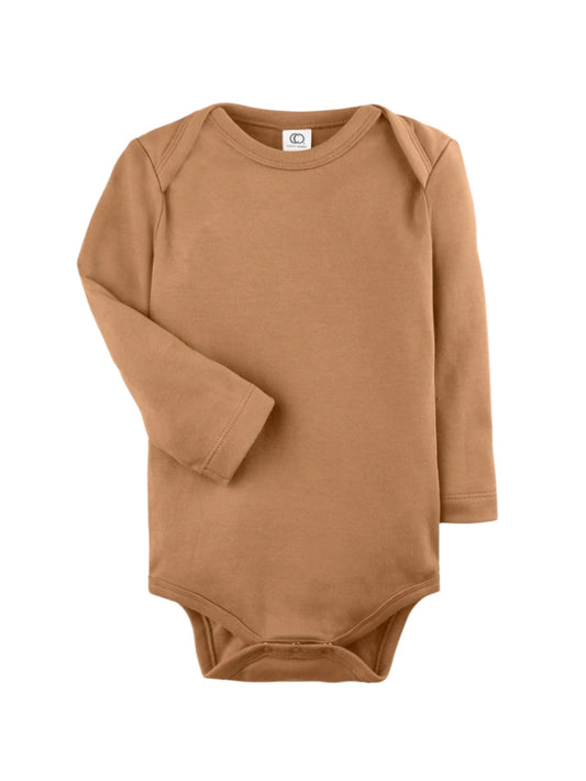 Organic Cotton Long Sleeve Bodysuit 'Ginger'