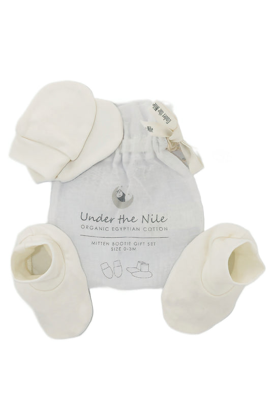 Organic Cotton Mitten + Bootie Gift Set