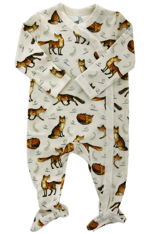 Organic Cotton Fox Babygrow Footie