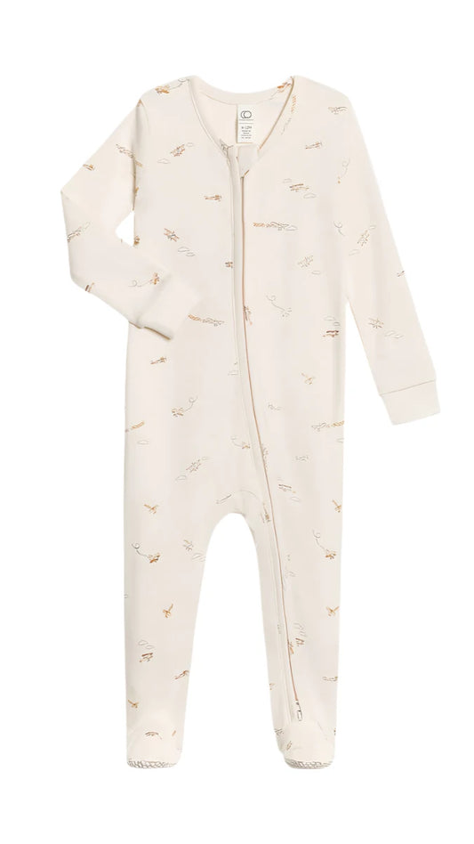 Organic Cotton 'Airplane Mist' Footie