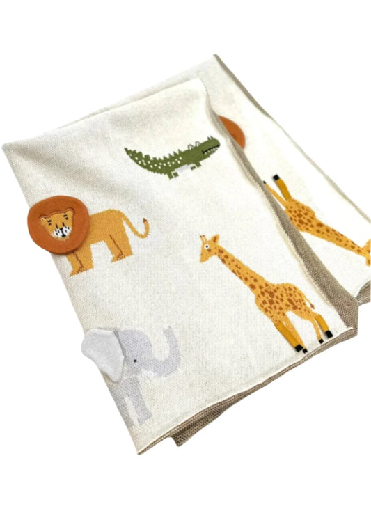 Organic Cotton '3D Animal' Blanket