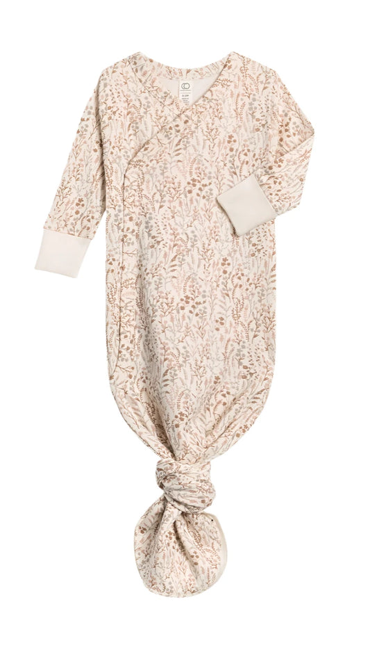 Organic Cotton Kimono Infant Gown 'Marine Floral'