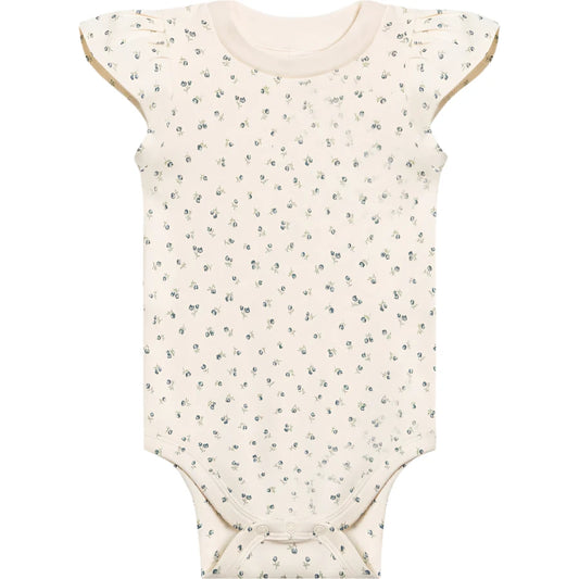 Organic Cotton Short Sleeve Bodysuit 'Minny Floral'